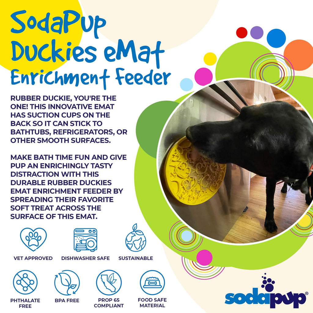 SodaPup Rubber Duckies eMat with Suction Cups - FurrowpetstoreBowls, Feeding & EnrichmentSodaPup/True Dogs, LLC