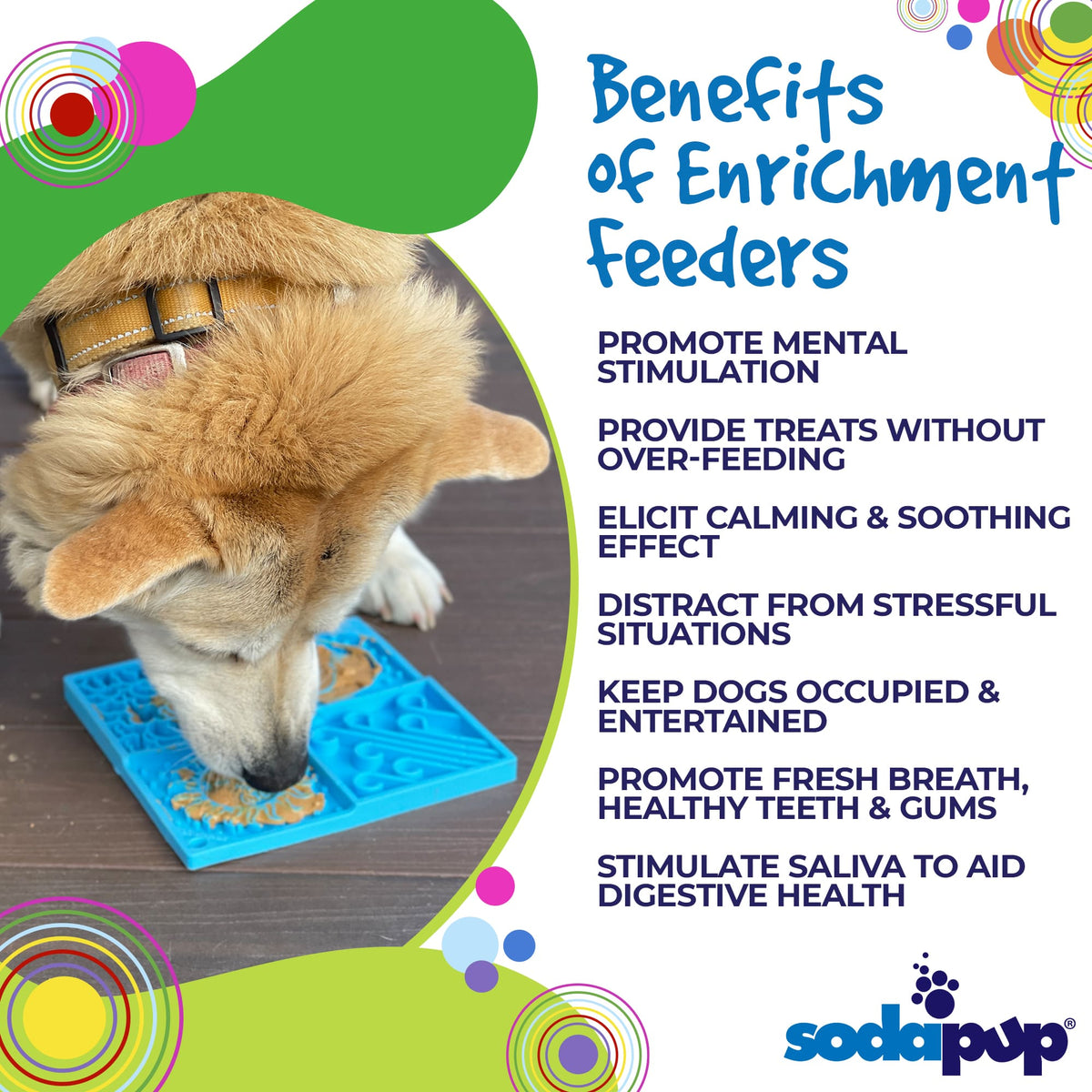 SodaPup Sky eMat Lick Mat for Dogs and Cats - FurrowpetstoreBowls, Feeding & EnrichmentSodaPup/True Dogs, LLC