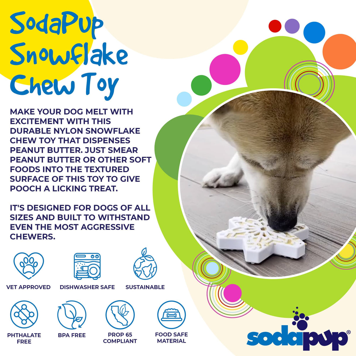 SodaPup Snowflake Nylon Chew Toy - FurrowpetstoreToysSodaPup/True Dogs, LLC
