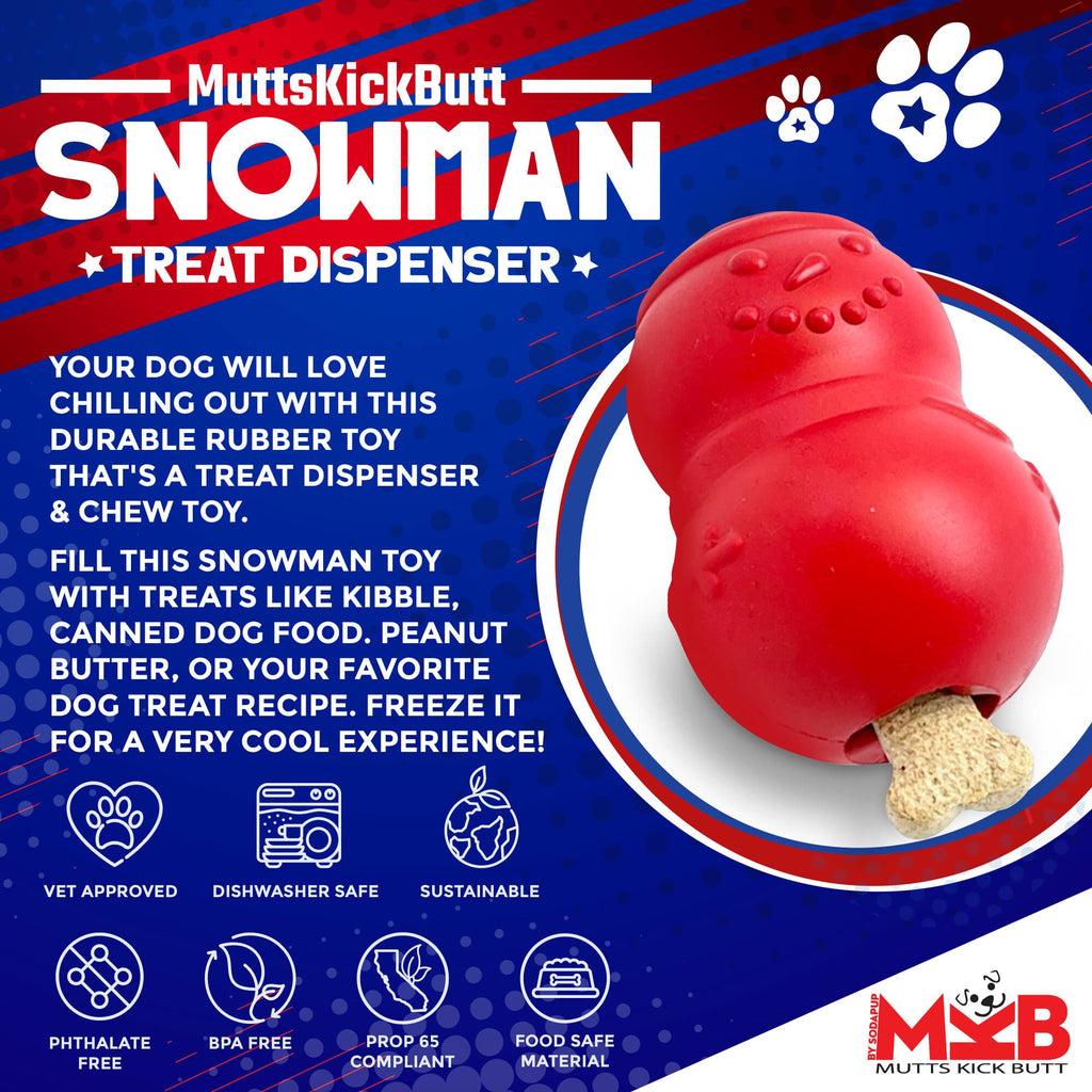 SodaPup Snowman Treat Dispenser Toy - FurrowpetstoreBowls, Feeding & EnrichmentSodaPup/True Dogs, LLC