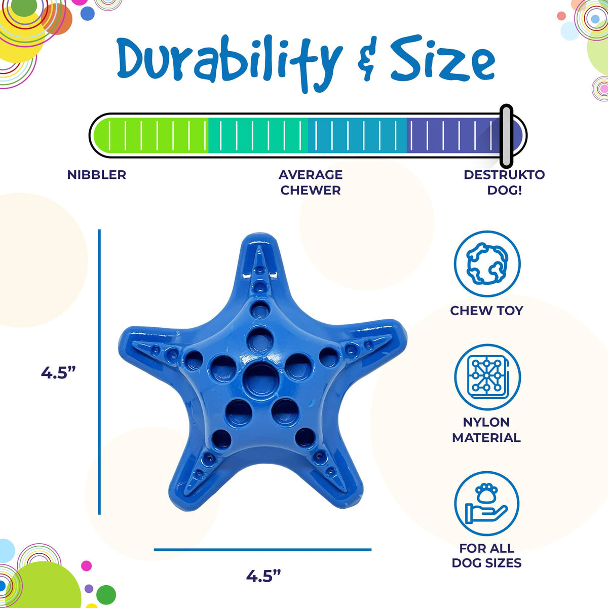 SodaPup Starfish Fillable Nylon Chew Toy - FurrowpetstoreToysSodaPup/True Dogs, LLC