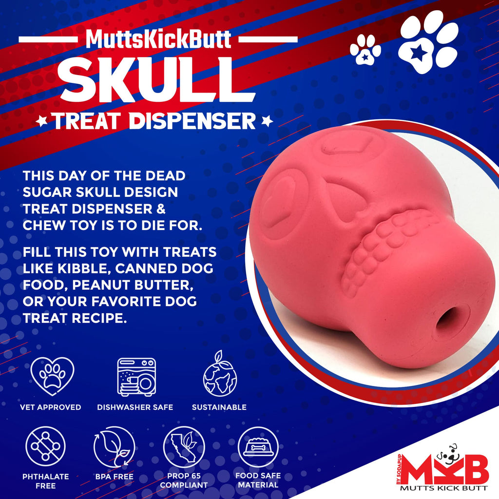 SodaPup Sugar Skull Treat Dispenser Toy - FurrowpetstoreBowls, Feeding & EnrichmentSodaPup/True Dogs, LLC