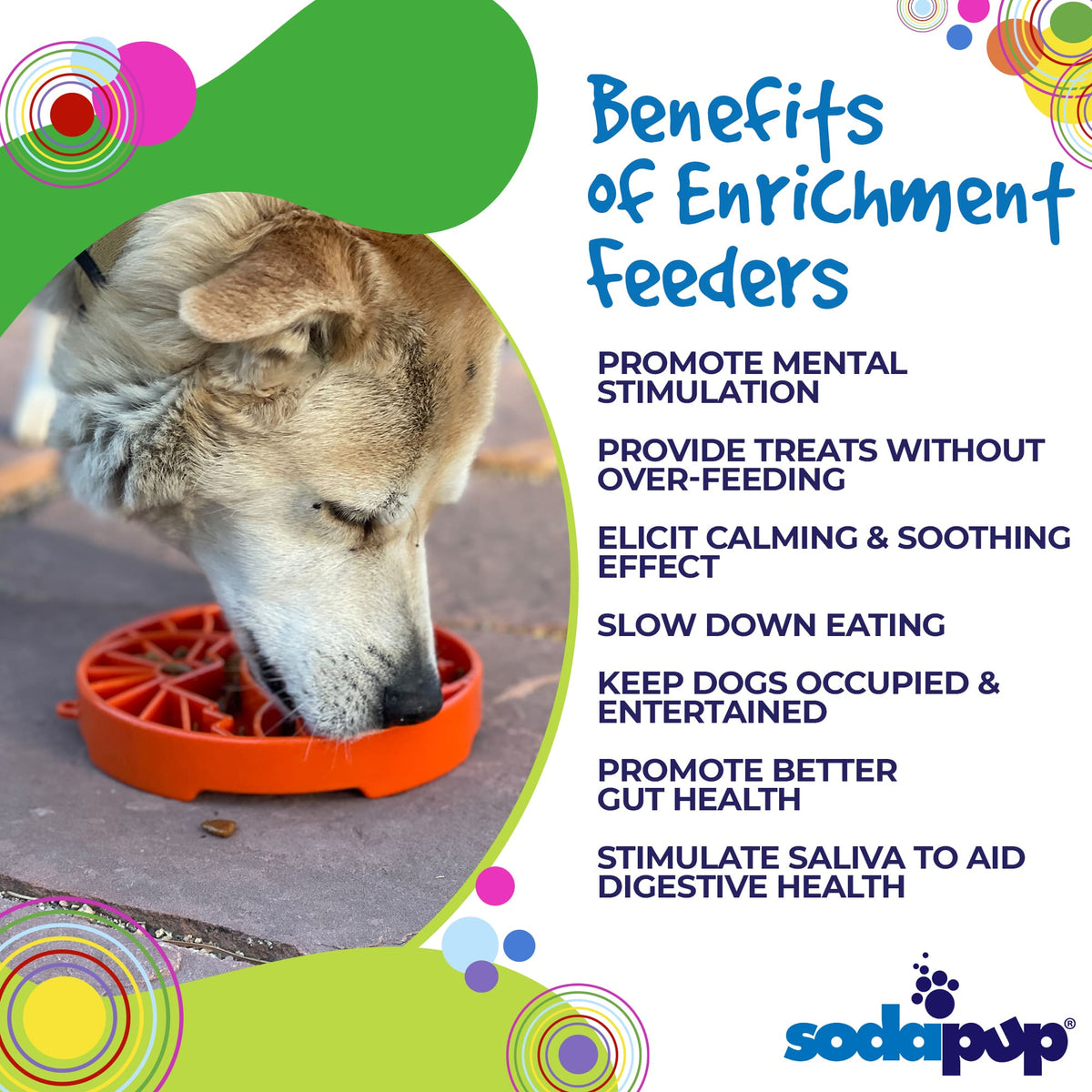 SodaPup Sun and Moon eTray Shallow Slow Feeder - FurrowpetstoreBowls, Feeding & EnrichmentSodaPup/True Dogs, LLC