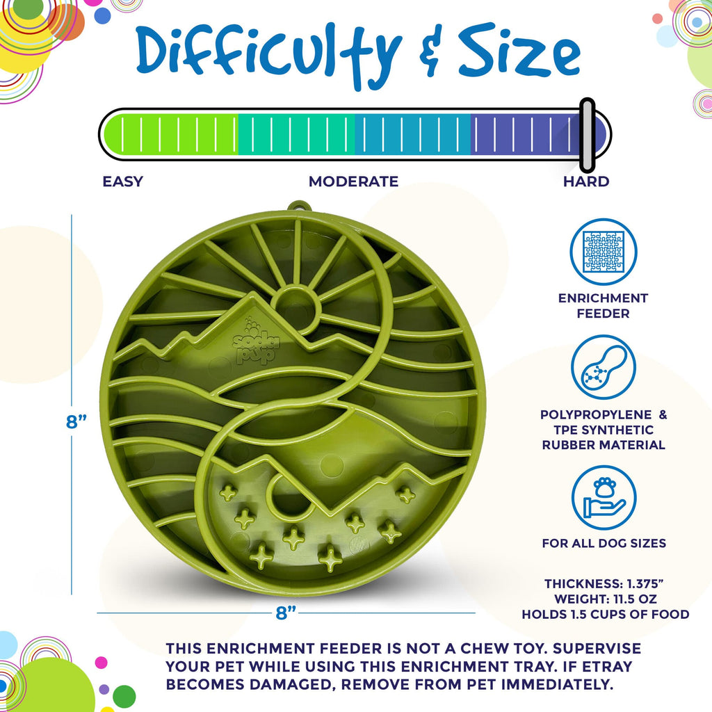 SodaPup Sun and Moon eTray Shallow Slow Feeder - FurrowpetstoreBowls, Feeding & EnrichmentSodaPup/True Dogs, LLC