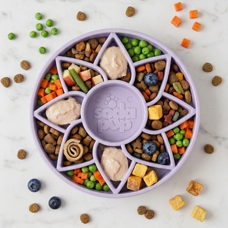 SodaPup Sunflower Softie eTray Shallow Slow Feeder - FurrowpetstoreBowls, Feeding & EnrichmentSodaPup/True Dogs, LLC