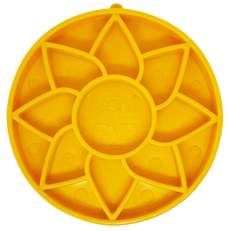 SodaPup Sunflower Softie eTray Shallow Slow Feeder - FurrowpetstoreBowls, Feeding & EnrichmentSodaPup/True Dogs, LLC