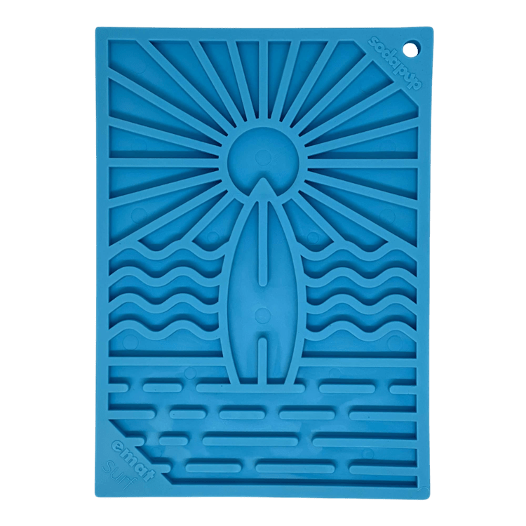 Blue SodaPup Surf's Up small eMat lick mat