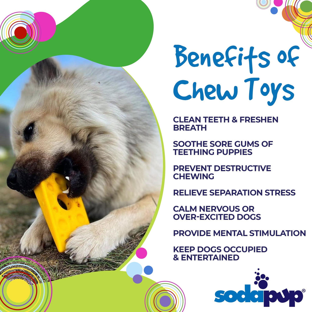 SodaPup Swiss Cheese Wedge Chew Toy - FurrowpetstoreToysSodaPup/True Dogs, LLC