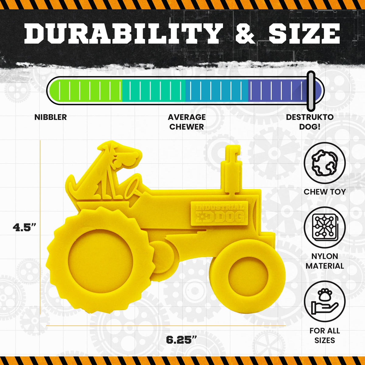 SodaPup Tractor Nylon Chew Toy - FurrowpetstoreToysSodaPup/True Dogs, LLC