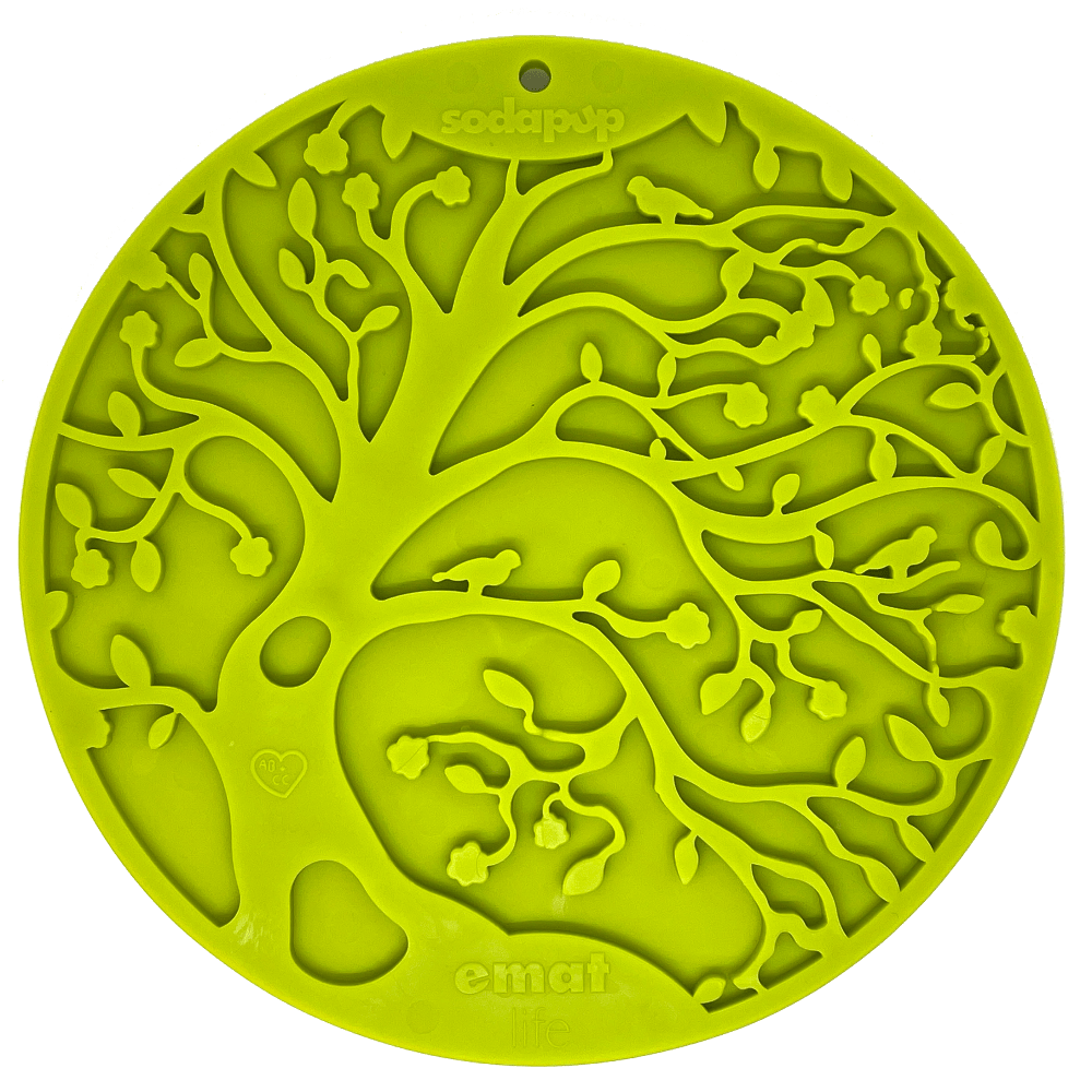 Green SodaPup Tree of Life eMat lick mat