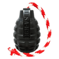 Black SodaPup USA-K9 Magnum grenade rubber dog toy