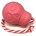 Pink SodaPup USA-K9 skull rubber reward toy