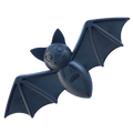 Black SodaPup vampire bat shaped nylon dog chew toy