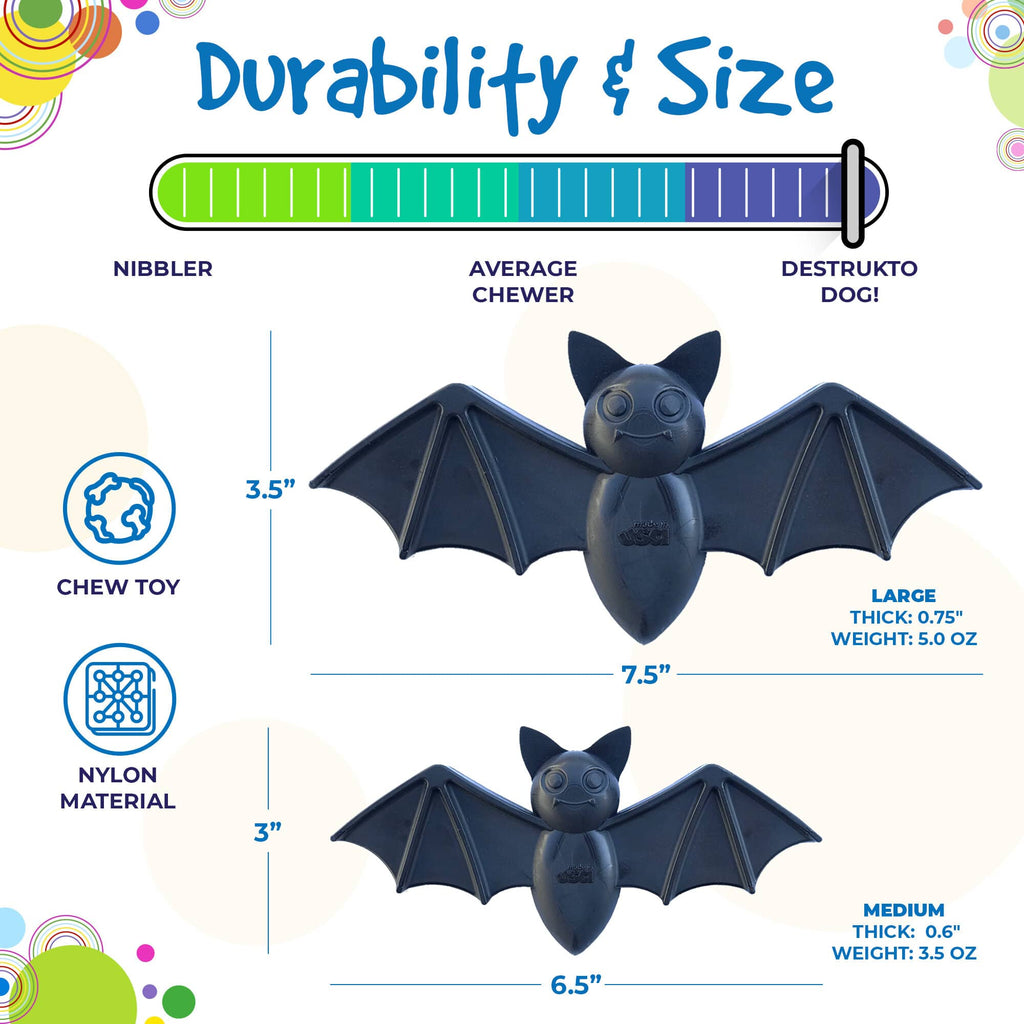 SodaPup Vampire Bat Nylon Chew Toy - FurrowpetstoreToysSodaPup/True Dogs, LLC