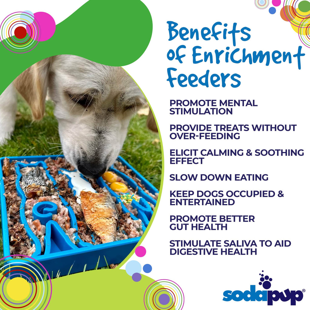 SodaPup Waiting Dogs eTray Shallow Slow Feeder - FurrowpetstoreBowls, Feeding & EnrichmentSodaPup/True Dogs, LLC