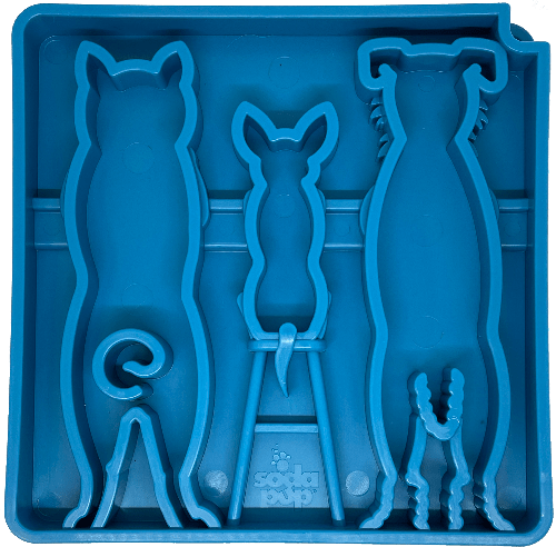 Blue SodaPup Waiting Dogs eTray shallow slow feeder