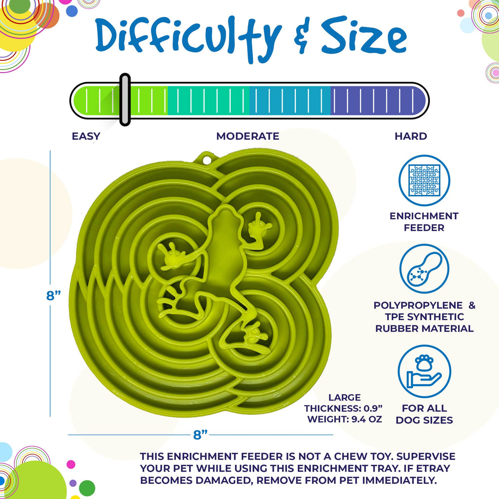 SodaPup Water Frog eTray Shallow Slow Feeder - FurrowpetstoreBowls, Feeding & EnrichmentSodaPup/True Dogs, LLC