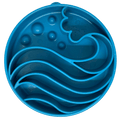 Blue SodaPup Wave eBowl deep slow feeder dog bowl