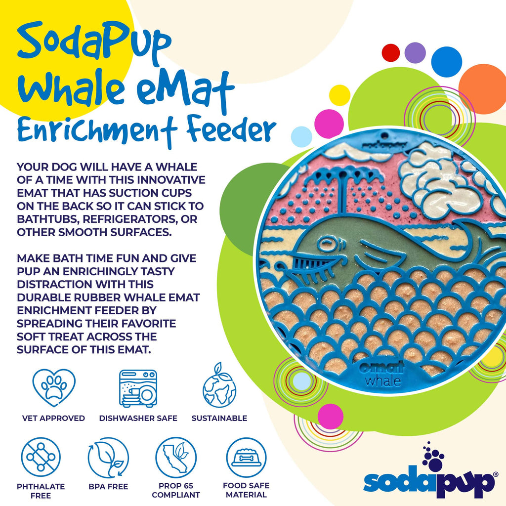 SodaPup Whale eMat with Suction Cups - FurrowpetstoreBowls, Feeding & EnrichmentSodaPup/True Dogs, LLC