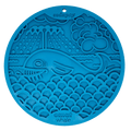 Blue SodaPup Whale eMat lick mat with suction cups