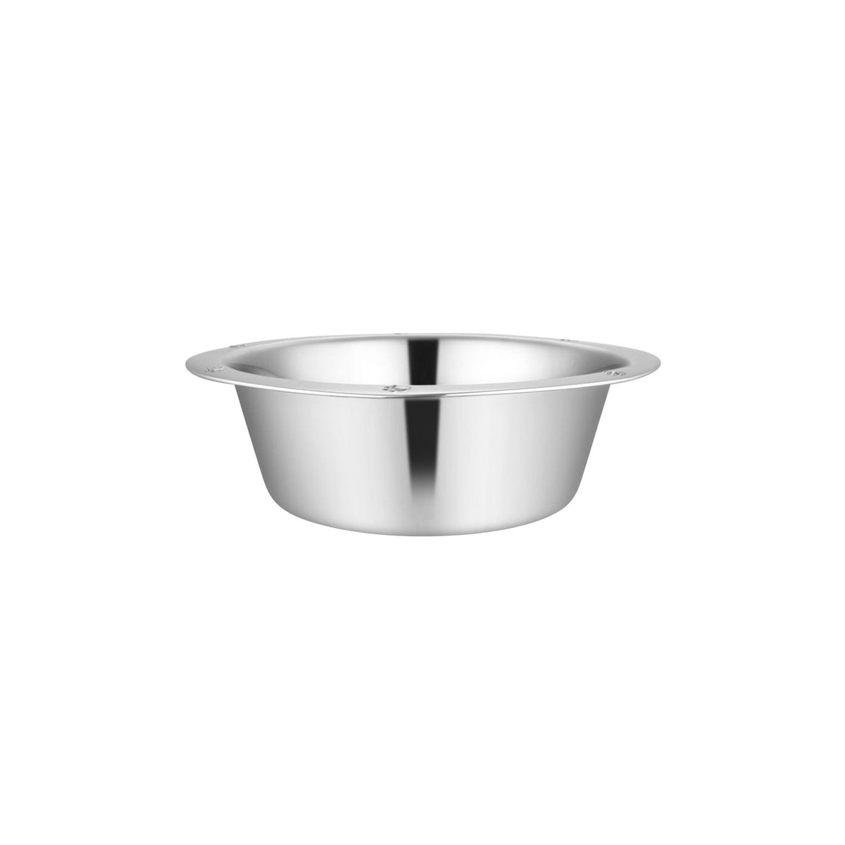 Jeffers Embossed Wide-Lip Stainless Steel Pet Bowl