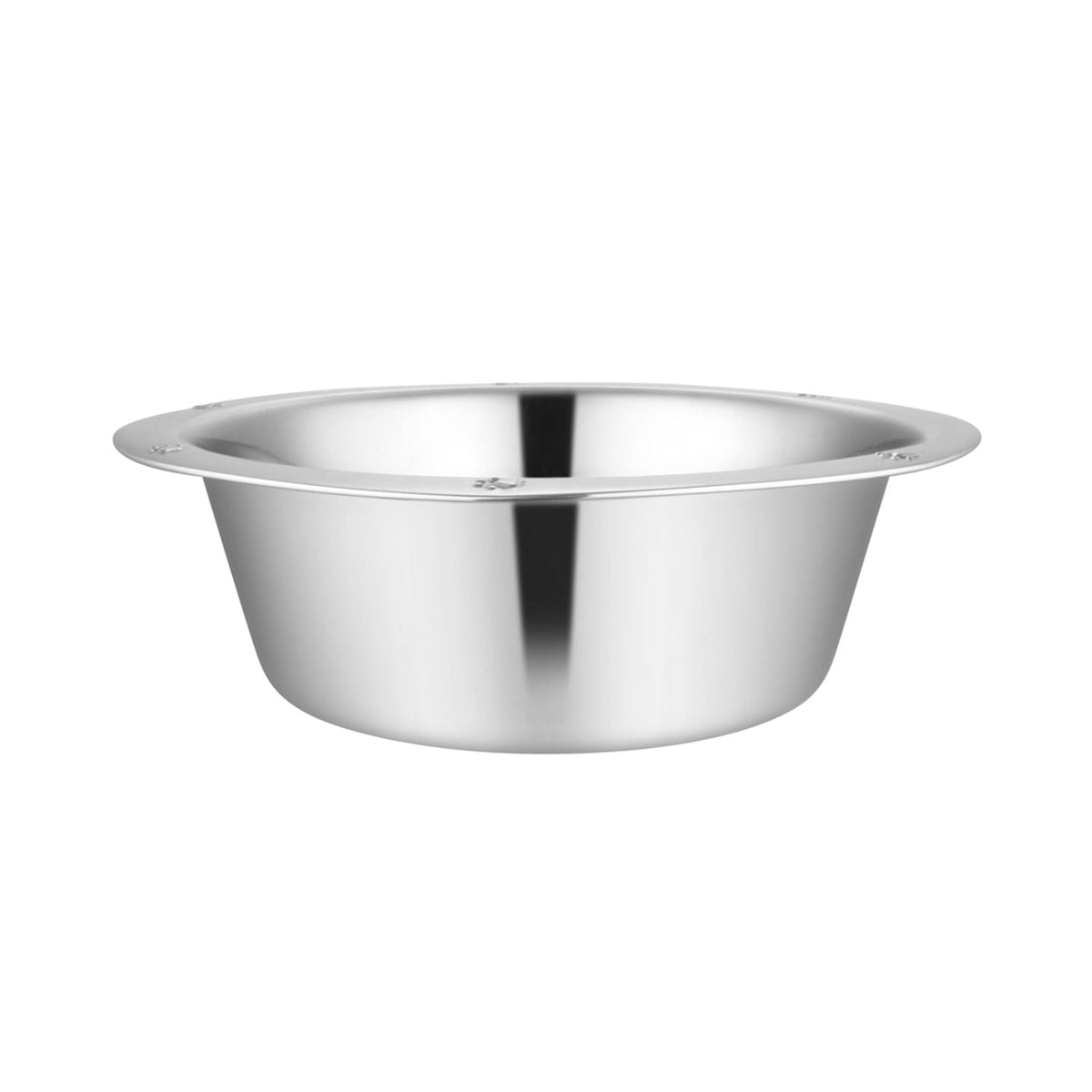 Jeffers Embossed Wide-Lip Stainless Steel Pet Bowl