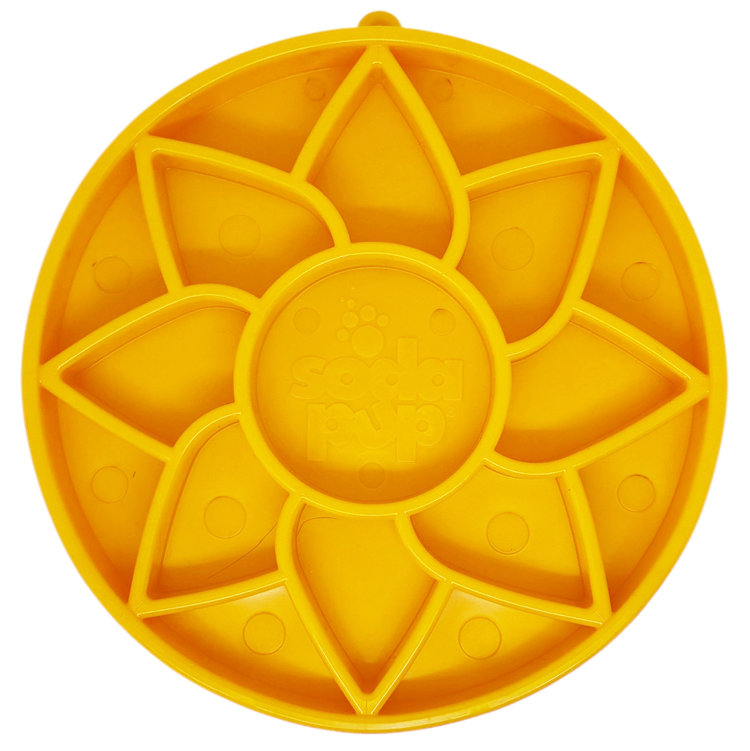 SodaPup Sunflower Softie eTray Shallow Slow Feeder