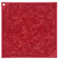 Red SodaPup Vino eMat lick mat with grape pattern